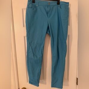 Crown & Ivy Turquoise Skinny Jeans